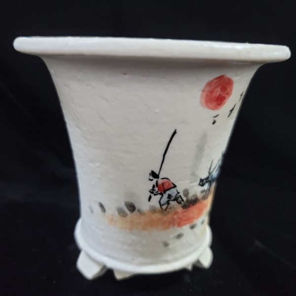 동천소 Raku pot 3.5"