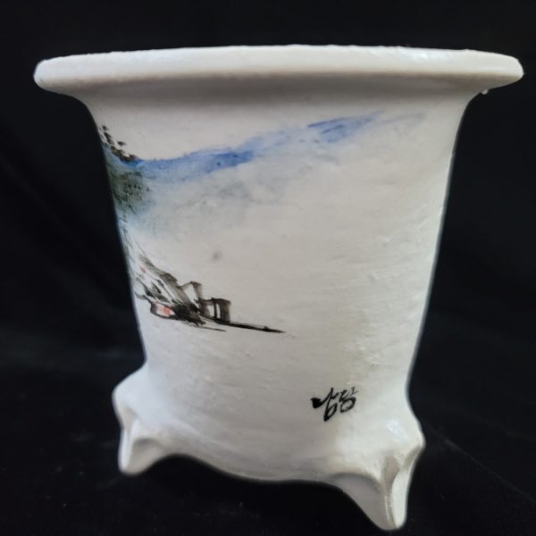 동천소 Raku pot 3.5"