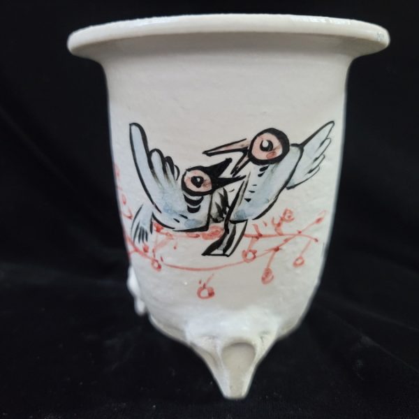 동천소 Raku pot 3.5"