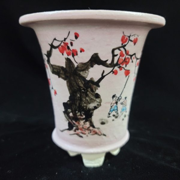 동천소 Raku pot 3.5"