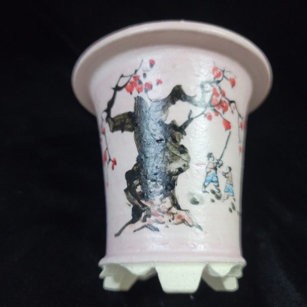 동천소 Raku pot 3.5"