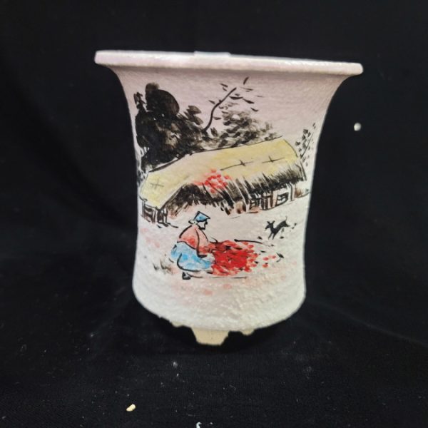 동천소 Raku pot 4"