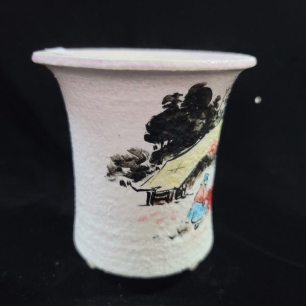 동천소 Raku pot 4"