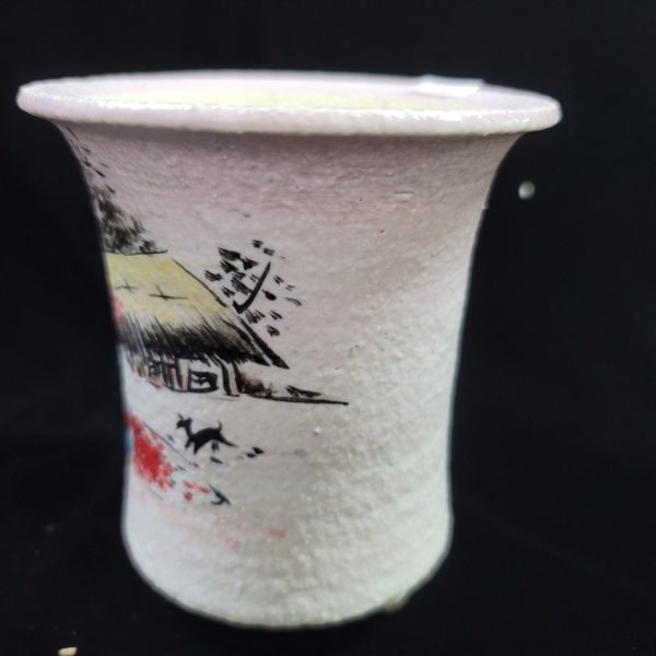 동천소 Raku pot 4"
