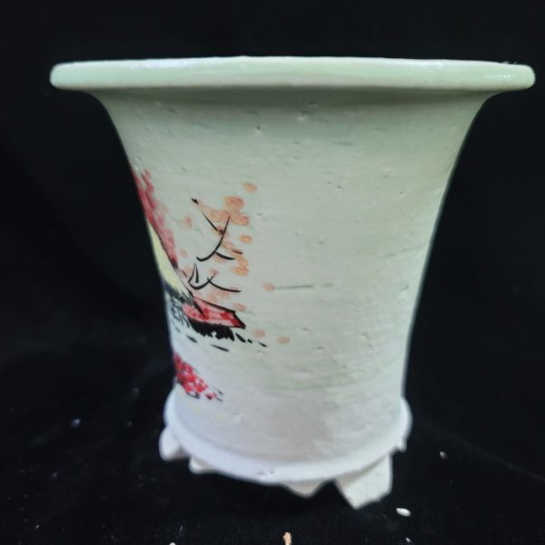 동천소 Raku pot 4"