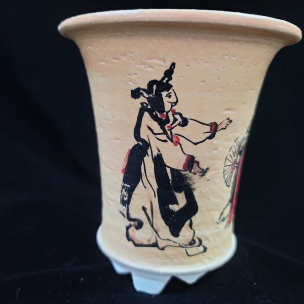 동천소 Raku pot 4"