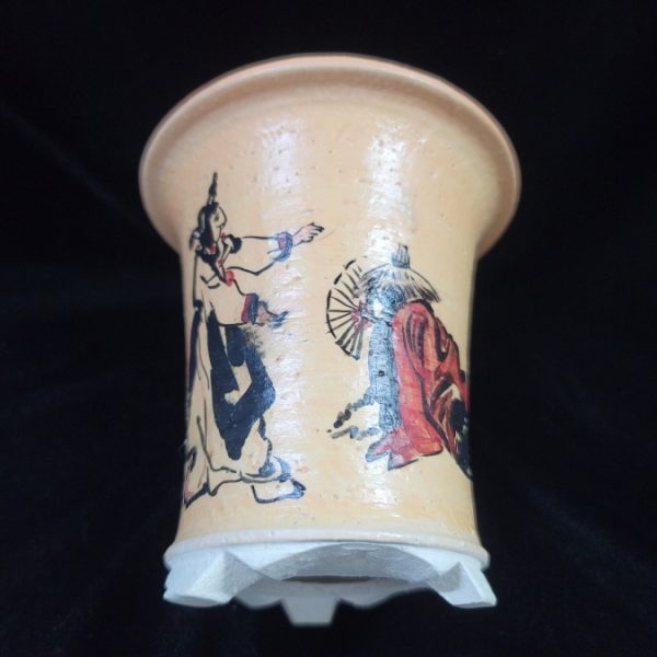 동천소 Raku pot 4"
