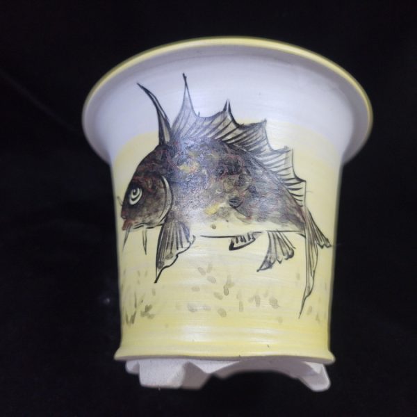 동천소 Raku pot 6"